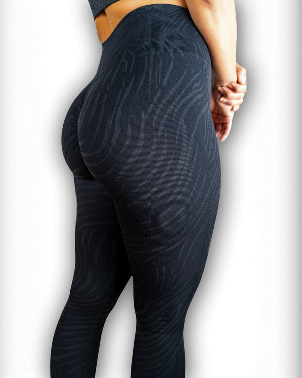 GYMSHAPE Black Tiger Tights