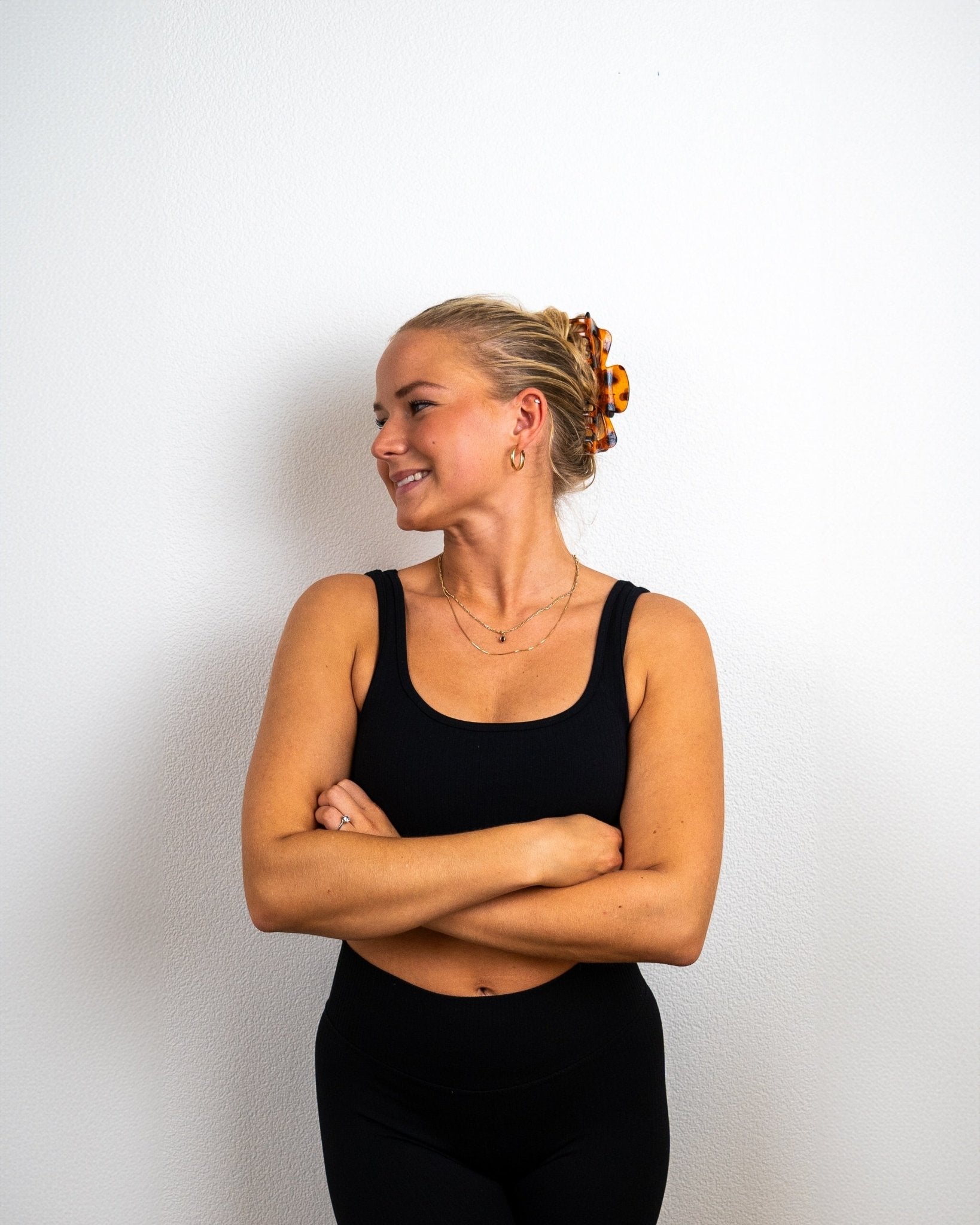 Black Ribbed Seamless Top