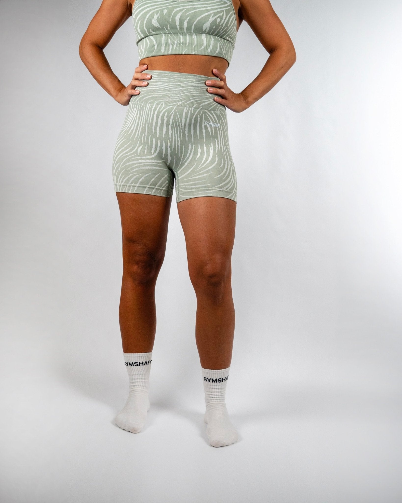 GYMSHAPE Minty Tiger Shorts