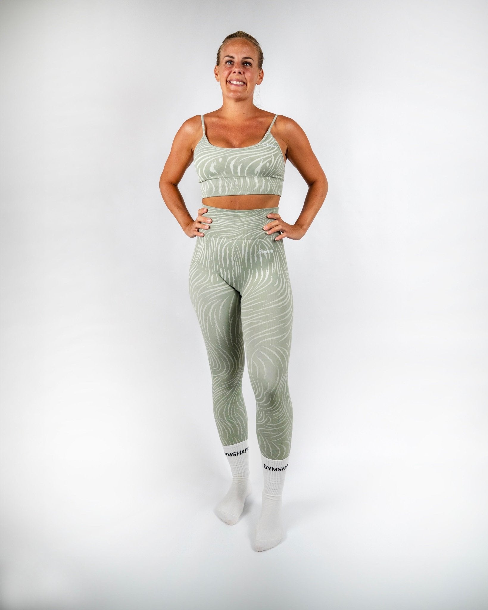 GYMSHAPE Minty Tiger Tights