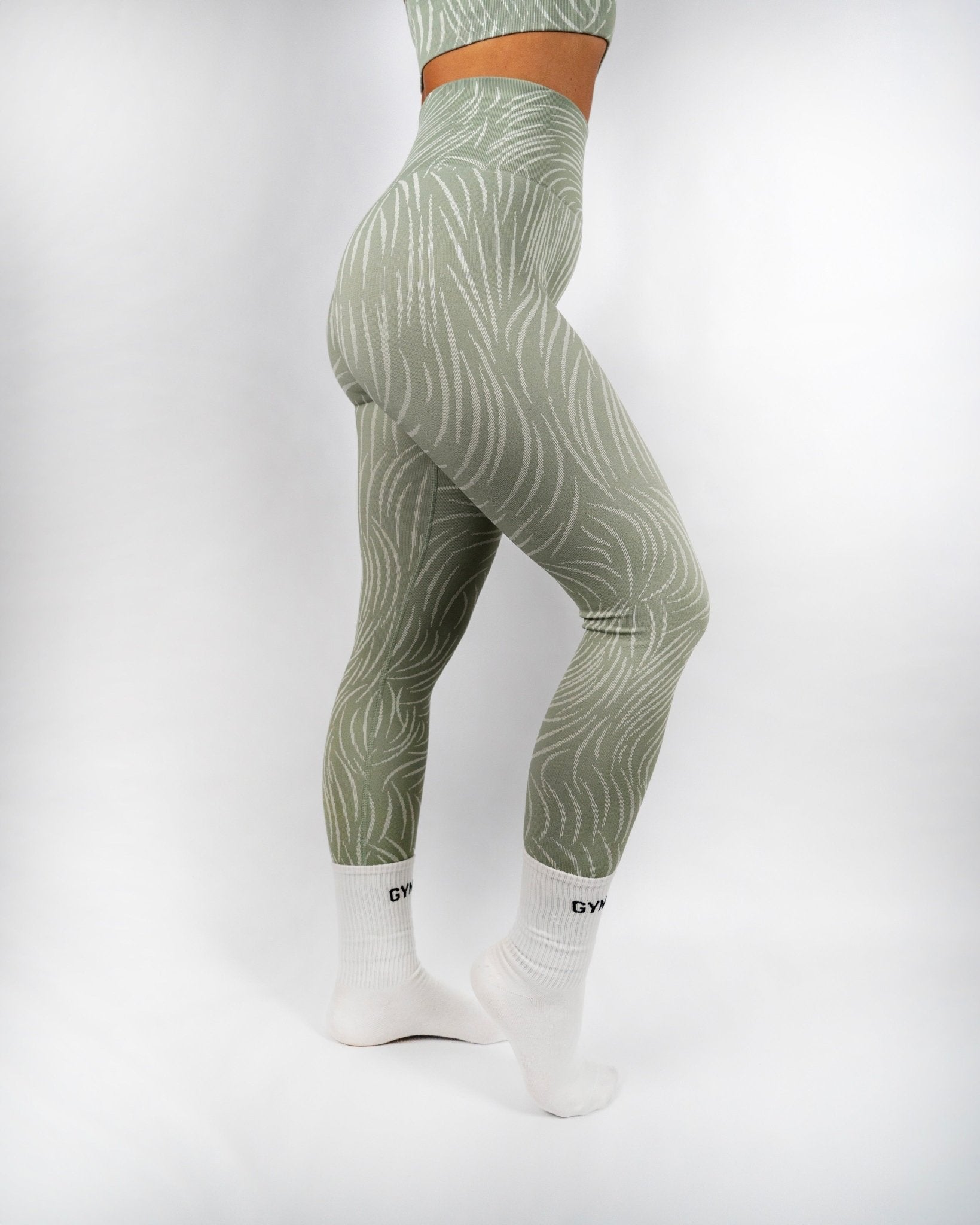 GYMSHAPE Minty Tiger Tights