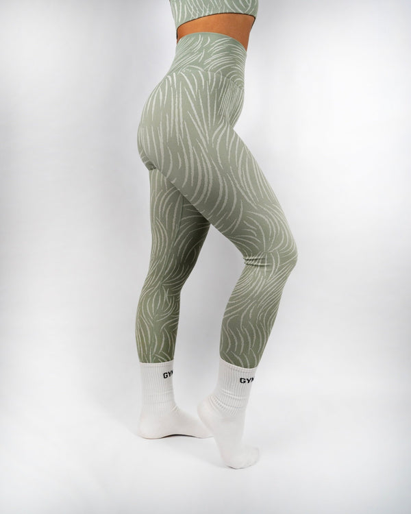 GYMSHAPE Minty Tiger Tights