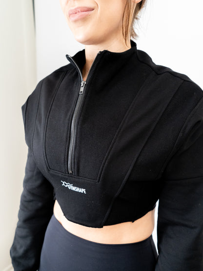 Dopamine Zipp-Cropped Hoodie