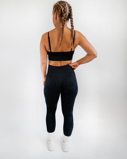 GYMSHAPE Black Tiger Tights