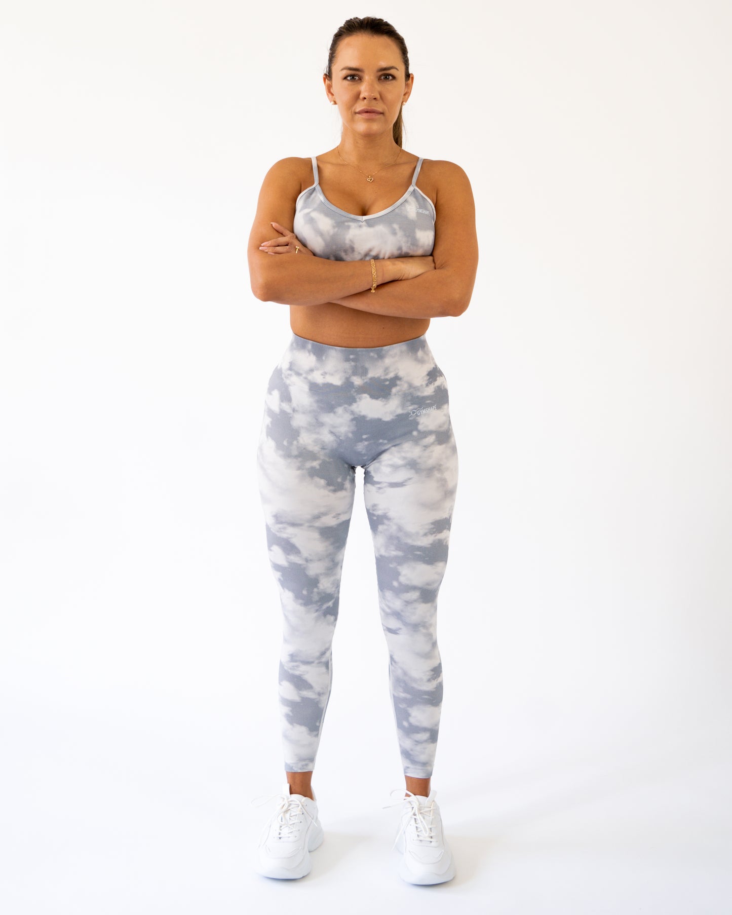Grey Cloudy Scrunch Tights