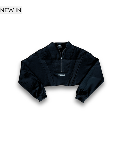 Dopamine Zipp-Cropped Hoodie