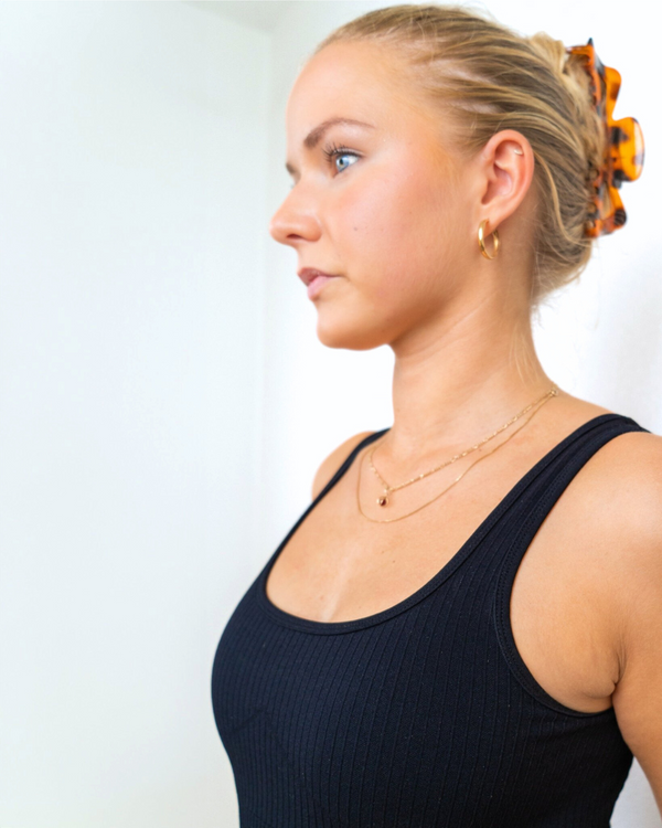 Black Ribbed Seamless Top